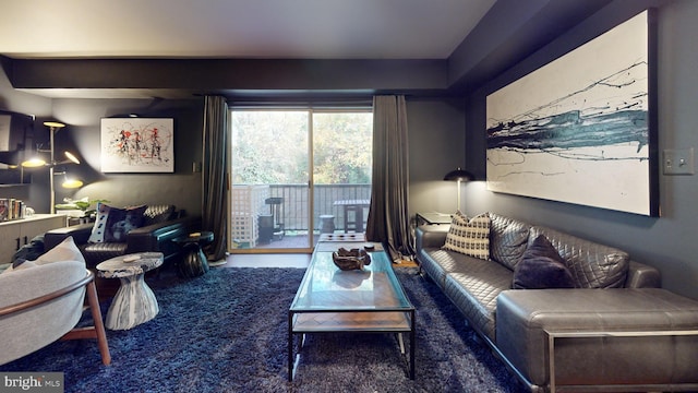 view of carpeted living room