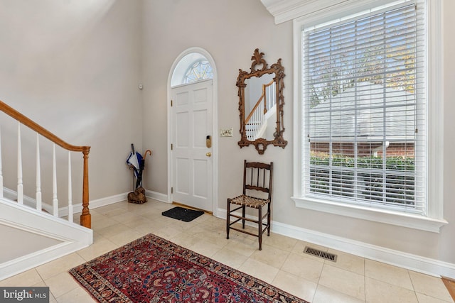 view of tiled entryway