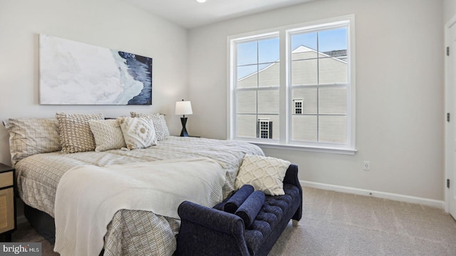 view of carpeted bedroom