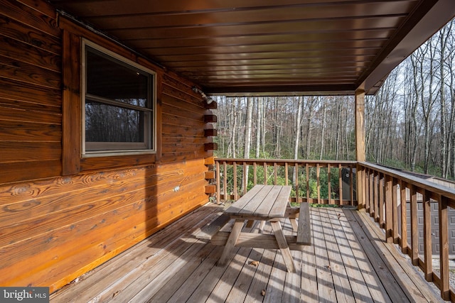 view of wooden deck