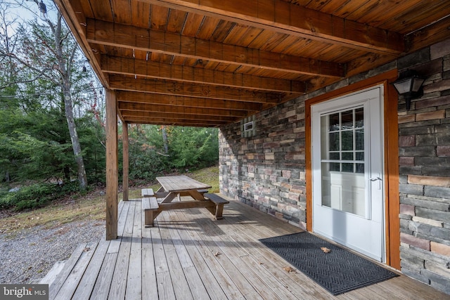 view of wooden terrace