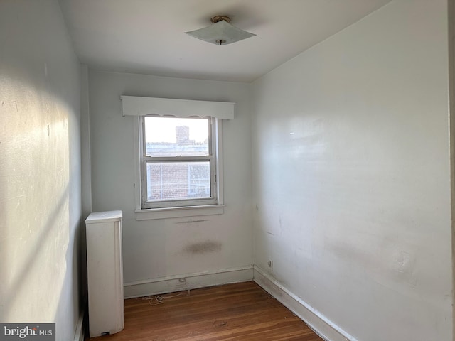 empty room with wood-type flooring