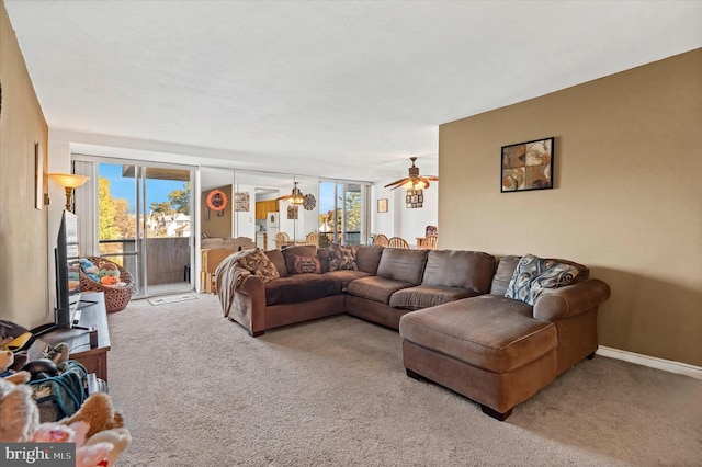 view of carpeted living room