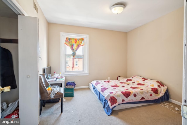 view of carpeted bedroom