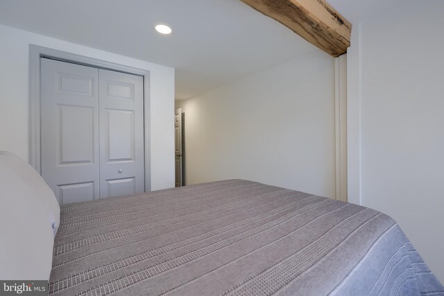 bedroom with a closet