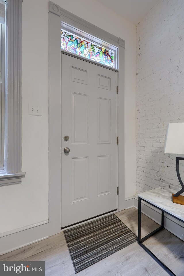 entryway featuring light hardwood / wood-style floors