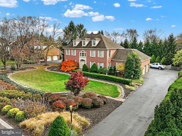 view of front of home with a front yard