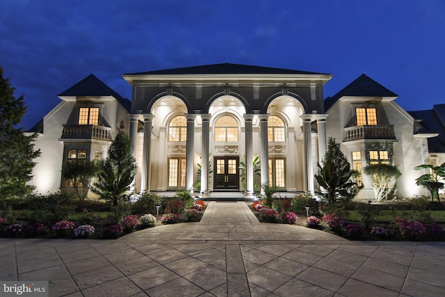 view of front of property with french doors