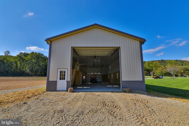 view of outdoor structure with a garage