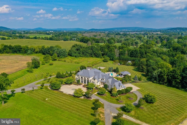 bird's eye view with a rural view