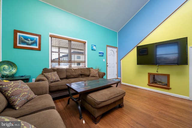 14211 Dukes Ave Unit 203, Ocean City, MD 21842 - living room featuring wood finished floors and baseboards