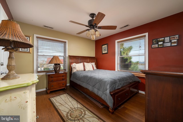 14211 Dukes Ave Unit 203, Ocean City, MD 21842 - bedroom featuring wood finished floors, ceiling fan, and baseboards