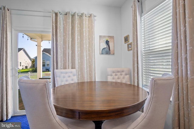 view of dining space