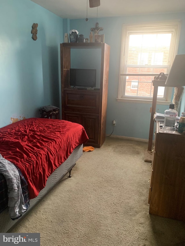 view of carpeted bedroom