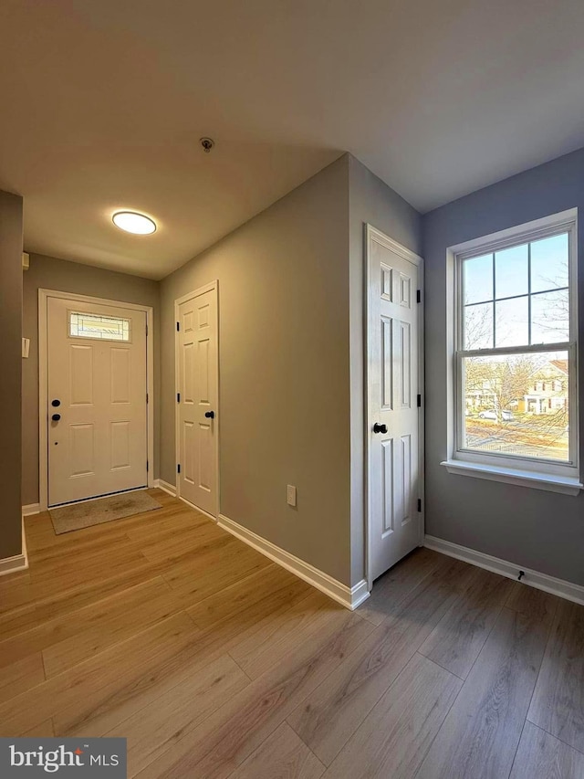 entryway featuring light wood-type flooring