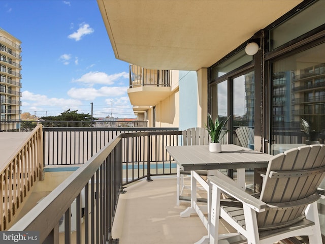 view of balcony