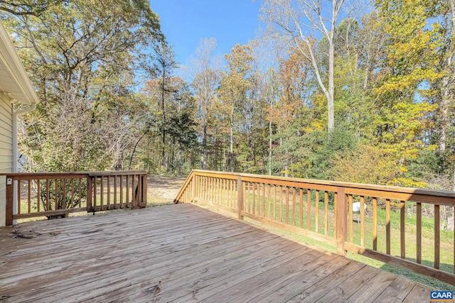 view of wooden deck