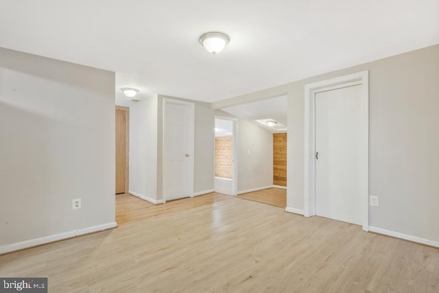 empty room featuring light hardwood / wood-style flooring