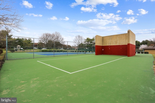 view of tennis court