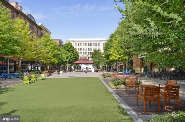 view of home's community featuring a gazebo and a lawn