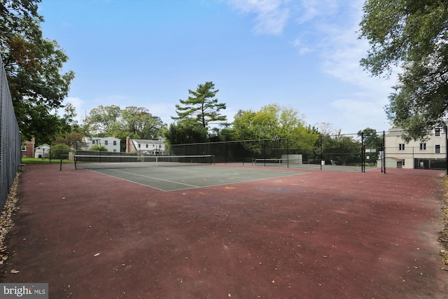 view of tennis court