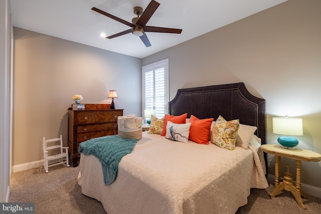 12920 Carmel Ave Unit 10, Ocean City, MD 21842 - carpeted bedroom with baseboards and ceiling fan