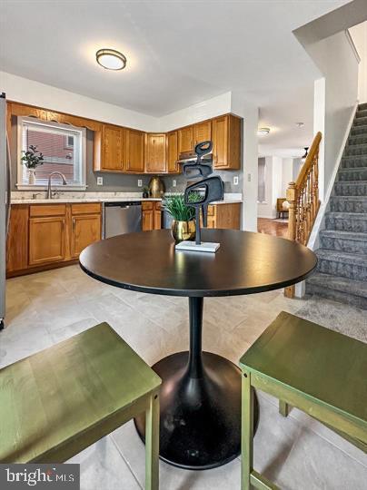 kitchen featuring sink and appliances with stainless steel finishes