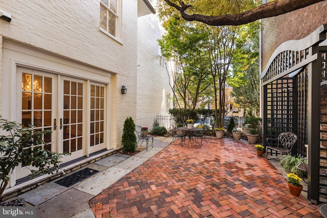 view of patio / terrace with french doors