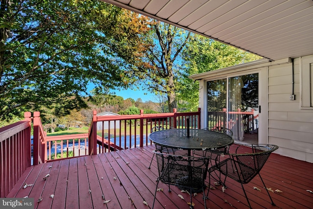 view of wooden deck