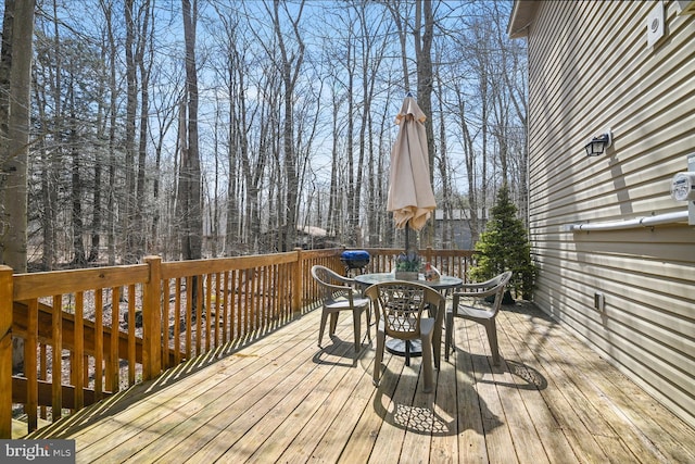 view of wooden terrace