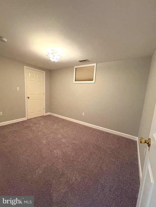 view of carpeted empty room