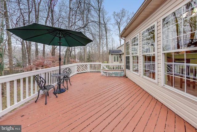 view of wooden deck