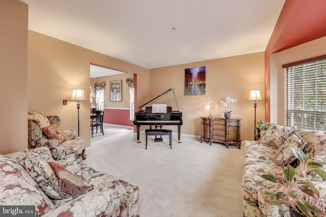 view of carpeted living room