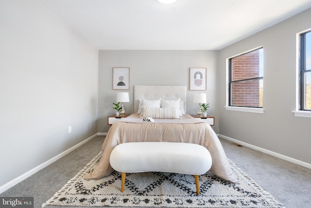 bedroom with carpet