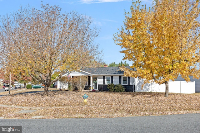 view of front of home