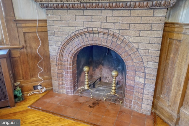 interior details featuring wood-type flooring