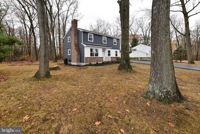 view of front of house with central AC