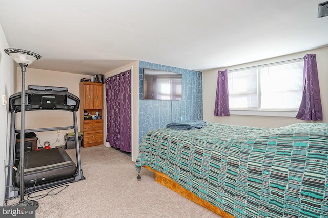 bedroom with carpet floors