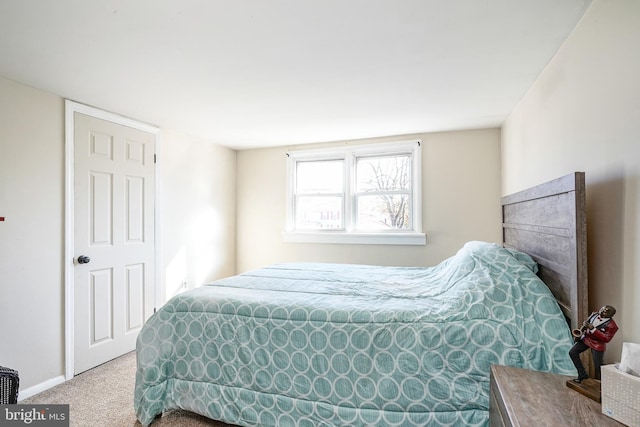 bedroom with carpet floors