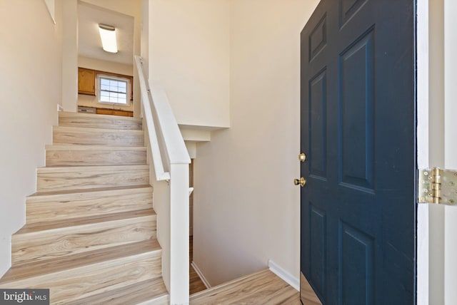 entrance foyer featuring light hardwood / wood-style flooring