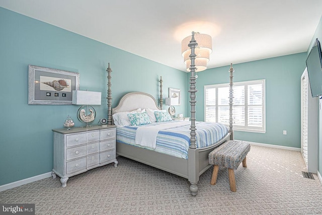 view of carpeted bedroom