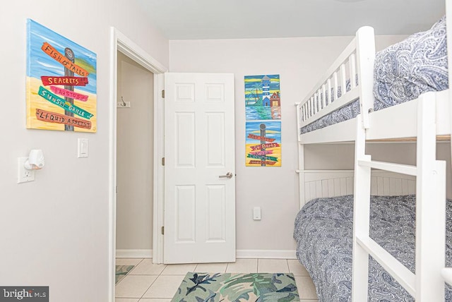 view of tiled bedroom