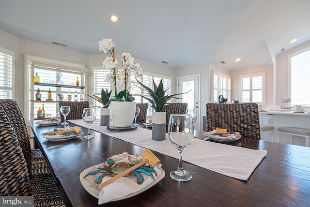 dining room featuring hardwood / wood-style flooring