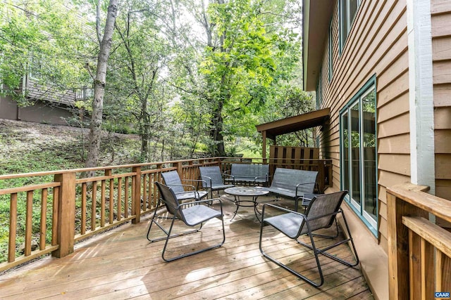 view of wooden deck