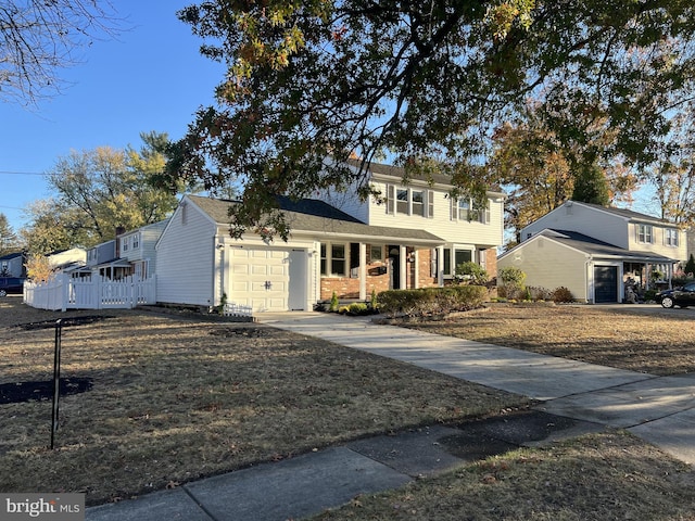 view of front facade featuring a garage