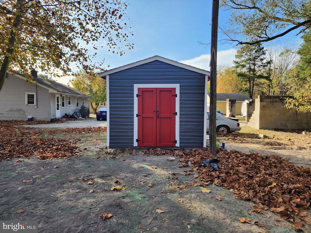 view of outdoor structure