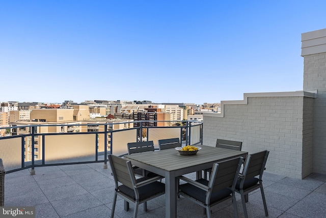 view of patio with a balcony