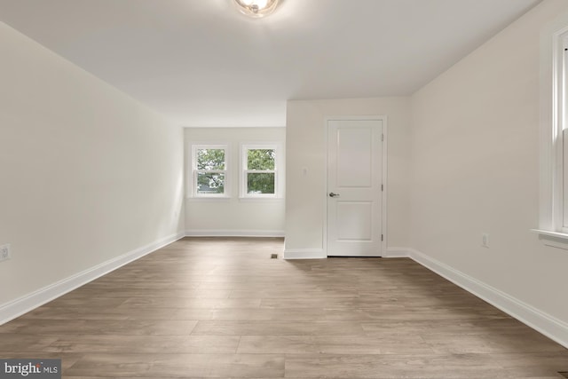 empty room featuring light hardwood / wood-style floors