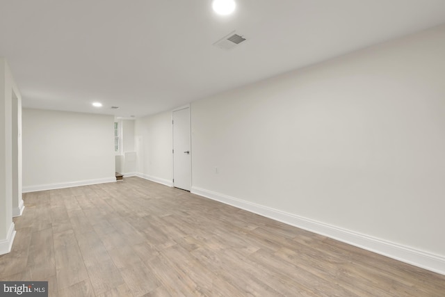 interior space featuring light hardwood / wood-style flooring