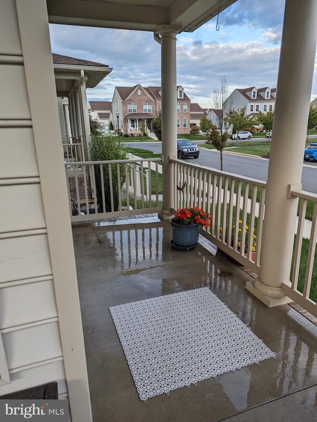 exterior space with covered porch